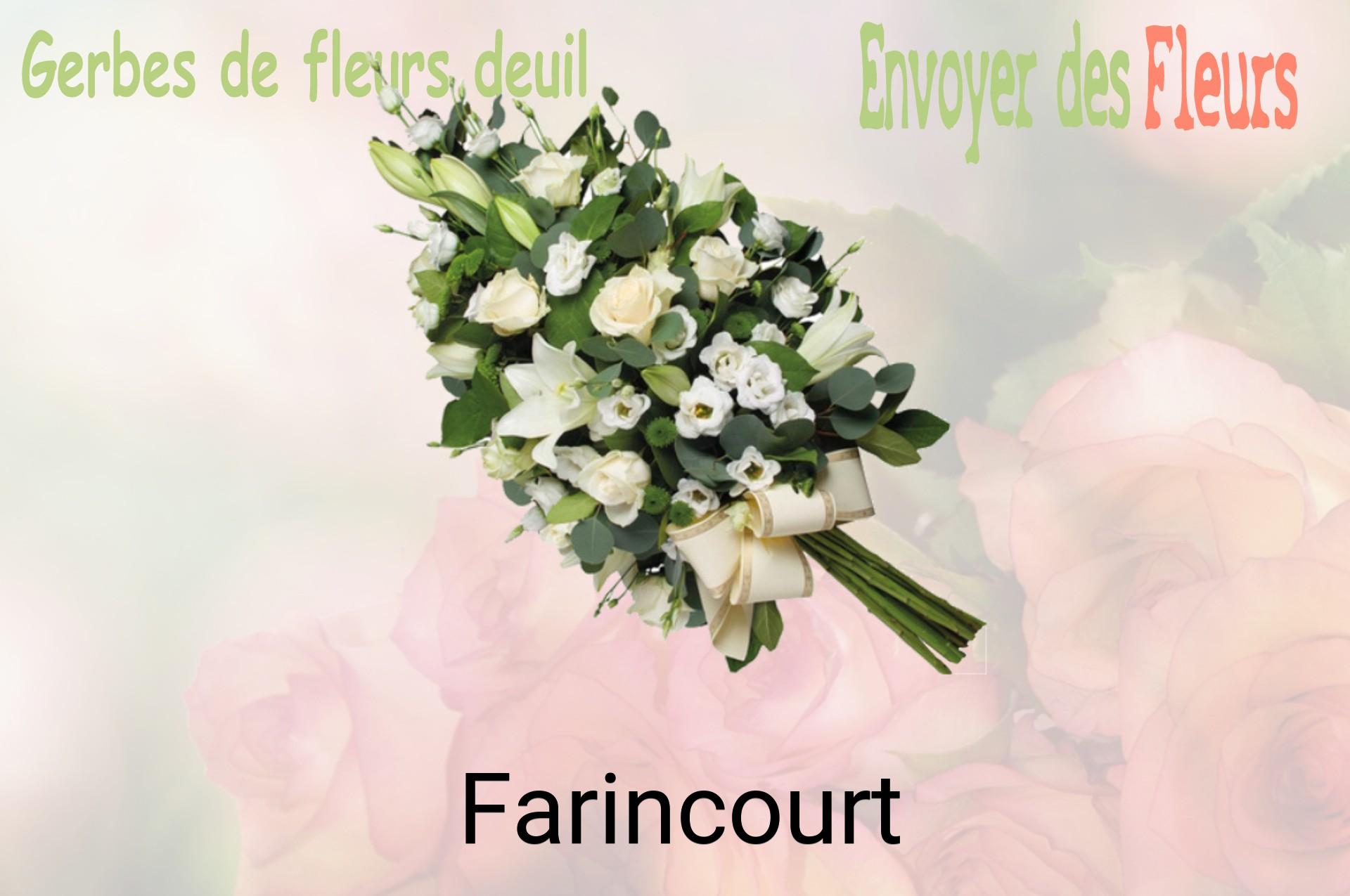 Gerbe de fleurs de deuil livrée à Farincourt